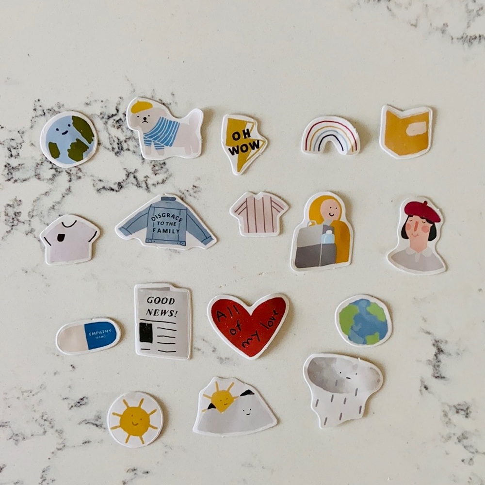 50 Minimalist Random Pattern Stickers - Picture 3 of 5